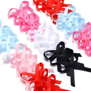 Nastri di raso colorati per accessori per capelli fai-da-te e decorazione regalo.
