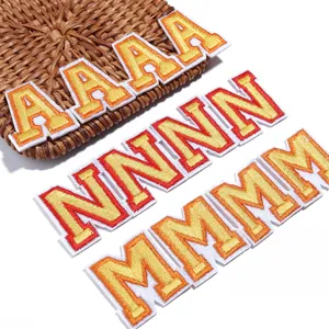 Patch Chenille Lettre Broderie Patchwork Alphabet Thermocollant Pour Vêtements DIY