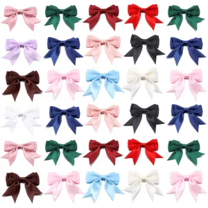 Ins Style Satin Ribbon Double Layer Swallowtail Bows DIY Handmade Hair Clip Accessories Clothing Decoration Accessories