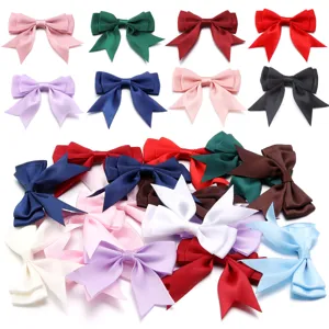 Double layer ribbon bowknot DIY hair clip accessories clothing decoration colorful fabric bow
