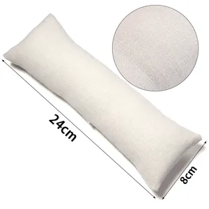 Weisses Stoff Uhren Display Kissen Schmuck Armband Halter Fotografie Requisite 24cm