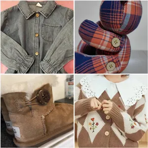 Boutons en bois pour chemises manteaux chaussures sacs chapeaux accessoires couture