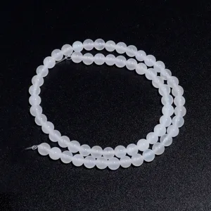 Perle in agata bianca naturale 7A perle rotonde semipreziose per accessori fai da te.