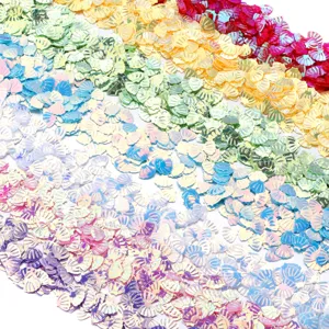 paillettes conchiglia colorate senza foro pvc lucido per nail art diy accessori vestiti 30g pack