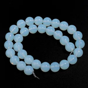 Synthetic opal round beads strand semi-finished DIY jewelry accessories for handmade crafts.