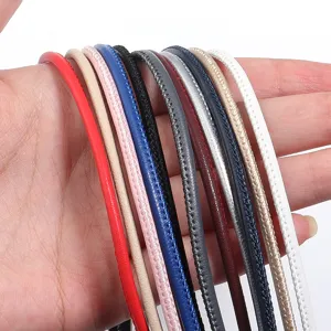 3mm leather cord multi-color DIY bracelet necklace rope jewelry crafting accessories