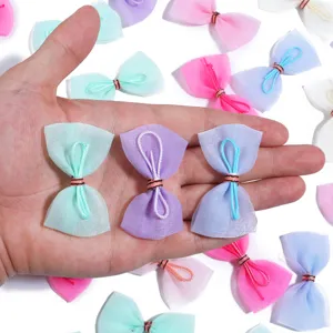 Bunte Net Schleife Haarklammer DIY Zubehör für Handgemachte Puppen Kleidung Taschen Basteln