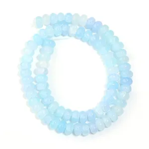 Light blue glass abacus beads faceted crystal loose spacer beads for DIY jewelry making