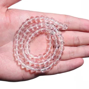Perline tondo di vetro trasparente accessori sfusi per gioielli fai da te bracciali