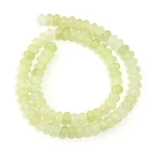 Light green cracked glass abacus beads strand for DIY handmade jewelry, bracelets and necklaces.