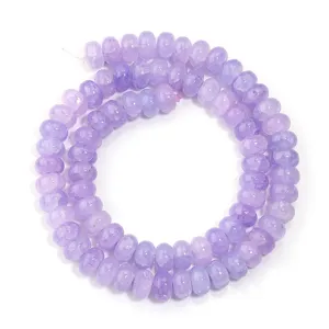 Purple crackled glass abacus beads strand for DIY handmade jewelry, necklaces and bracelets accessories.