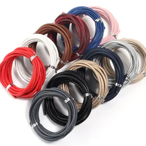 3mm braided leather cord handmade DIY necklace bracelet rope jewelry accessories crafting supplies