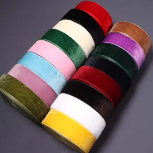 Farbige Samtband Rollen für Geschenkverpackung, DIY Haarspangen und Kleiderzubehör.
