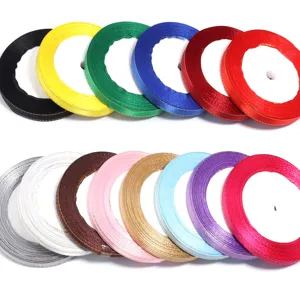 Polyester metallic edge ribbon for gift box packaging, DIY crafts, bows, and accessories.