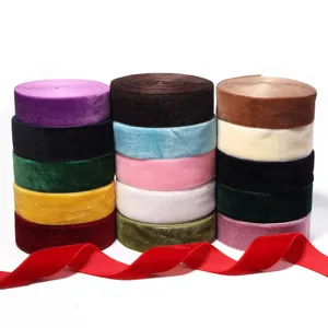 Bunte Samtband Rollen Set für Geschenkverpackung, DIY Basteln, Haarschleifen und Modezubehör.