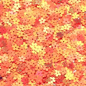 Colorful PVC flower sequins, ideal for DIY nail art, resin crafts, and hair accessories.