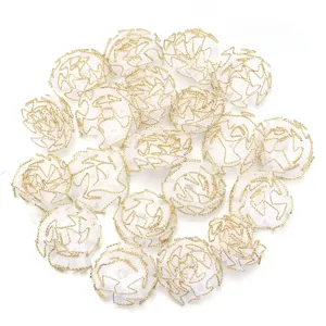 Gouden rand organza anjer bloemen handgemaakte DIY haarspeld kleding accessoires