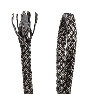 8-strand plat PU leer gevlochten touw detail, kernstructuur voor DIY ambachtelijke accessoires.