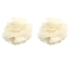 Chiffon organza burnt edge camellia flower DIY hair accessories and clothing apparel crafts.