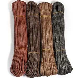 8-strengs plat PU-leder gevlochten touw voor DIY kleding, tassen en handgemaakte accessoires.