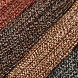 8-strengs platte PU gekleurde lederen gevlochten koord touw voor kleding tassen accessoires