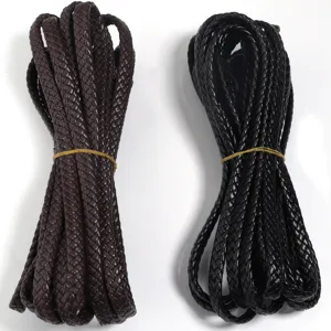 Minimalistisch PU-leder Gevlochten Koord Voor Tas Riem Kleding Schoen Hoed Materiaal DIY Sieraden Handgemaakt Gevlochten Platte Touw