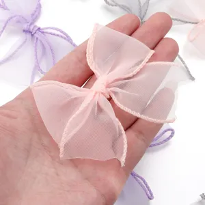 Accessoire pince à cheveux noeud ruban, matériau fil de poisson noué main, style doux.