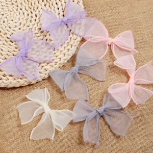 Nœuds en organza faits à la main pour accessoires de cheveux DIY fournitures colorées