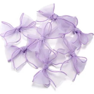 Noeuds en ruban organza violet faits main noeuds gaze transparente accessoires cheveux DIY