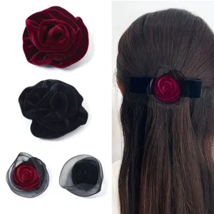 Handmade Mesh Velvet Rose Flower Bud Patches For DIY Jewelry Hair Clips Brooch Clothing Bag Decor Accessories