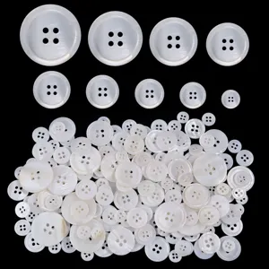 Natural Freshwater Shell Buttons Round White Mother Of Pearl Buttons For Shirts Suits DIY Sewing Crafts Accessories