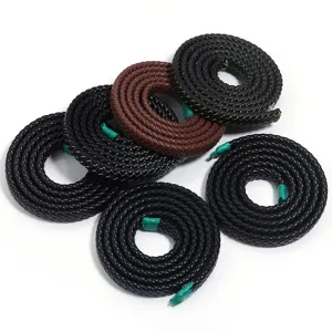 12mm PU lederen gevlochten platte touw voor tasriemen, armbanden en riemen, hoofdaanzicht.