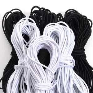 Zwart en wit elastisch koord met hoge elasticiteit voor kleding broeken en hoeden
