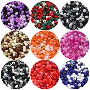 Colorful glass seed beads assortment 3x3 grid mix colors slime filler DIY jewelry craft accessories