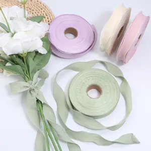 Polyester lotus leaf bubble wrinkled ribbon for gift wrapping, DIY bows and hair clips.