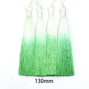 Borla de poliéster degradada de 130mm para la decoración de ropa Hanfu cheongsam DIY