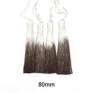 Borlas de poliéster degradado para ropa hanfu qipao colgante marcapáginas 80mm