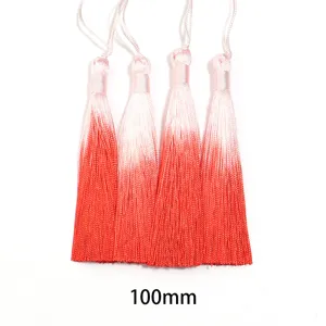 Borla de poliéster degradado de 100mm para Hanfu Qipao ropa china colgante marcador