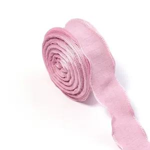 Pink ruffle bubble wrinkle ribbon for gift box packaging, DIY bows, hair clips and crafts.