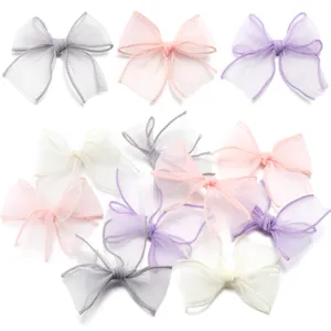Barrettes à nœud en organza DIY nœuds en ruban de maille faits à la main accessoires de cheveux