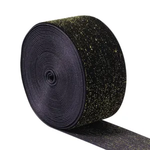 Black gold glitter velvet ribbon roll for gift wrapping hair bows holiday crafts party decor
