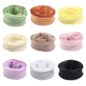 Polyester ruffles bubble wrinkle ribbon for gift packaging, handmade hair accessories and crafts.