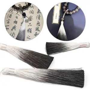 Borla de poliéster degradado para Hanfu y Cheongsam, elegante accesorio colgante decorativo.