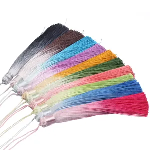 Juego de borlas de poliéster multicolor para manualidades, marcapáginas y Hanfu.