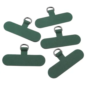 Oxford cloth mobile phone lanyard fixed gasket patch for phone case connection, 5pcs green
