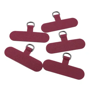 Oxford cloth phone tether tab set, universal patch with D ring for lanyard connection.