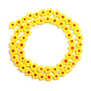 Colorful millefiori glass flower beads diy jewelry making accessories bracelet necklace