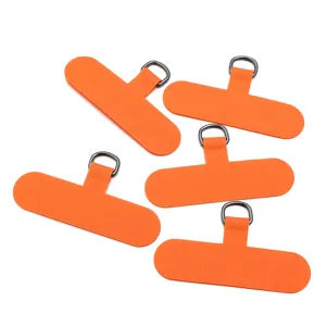 Oxford Cloth Phone Lanyard Patch Universal Mobile Phone Tether Tab 5 Pieces Orange