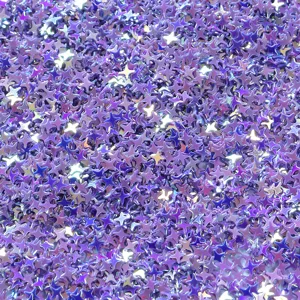 Holeless PVC four-pointed star glitter sequins for nail art and DIY crafts decoration.