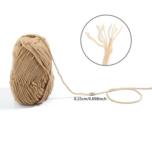 5-ply milk cotton yarn ball for DIY hand knitting, crochet projects, sweaters and crafts.